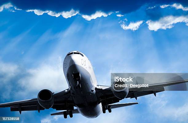 Airliner Stockfoto und mehr Bilder von Blau - Blau, Facing Things Head On - englische Redewendung, Fahrwerk