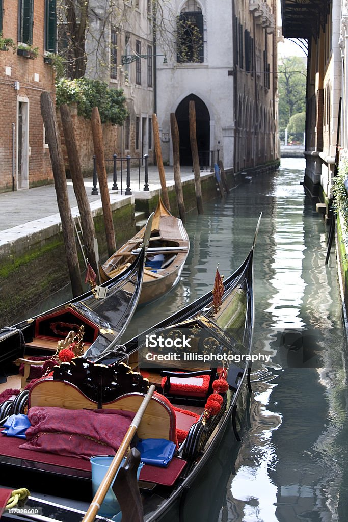 Gondoles et Canal à Venise, Italie - Photo de Arbre libre de droits
