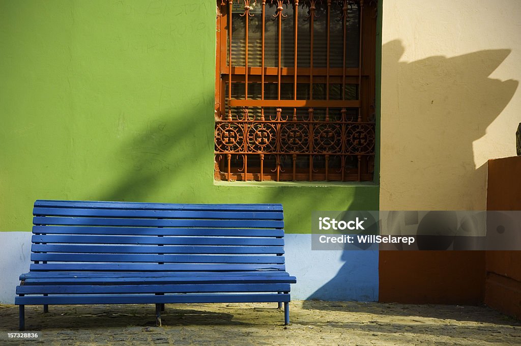 Banco na rua, Caminito, La Boca - Royalty-free Buenos Aires Foto de stock