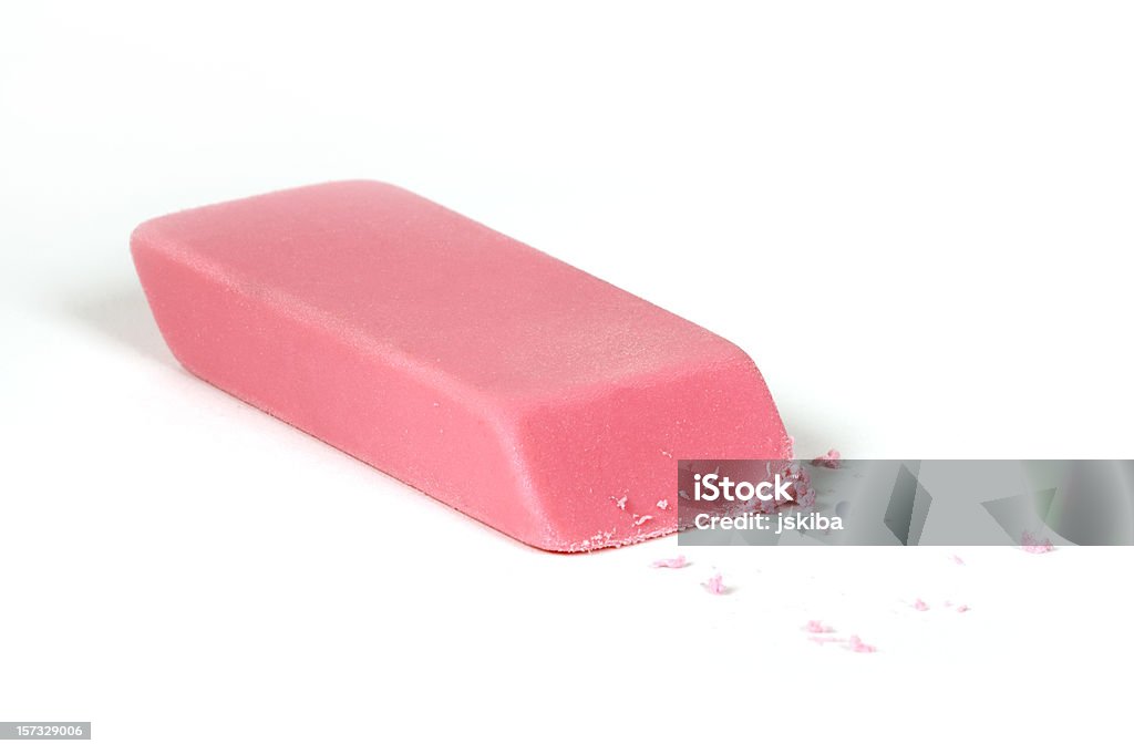 Pink eraser - First mistake  Eraser Stock Photo