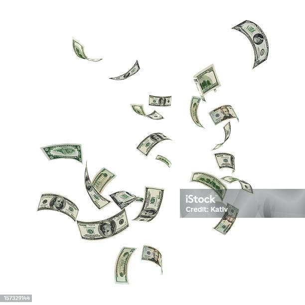 Dinheiro Cair - Fotografias de stock e mais imagens de Unidade Monetária - Unidade Monetária, Voar, Cair