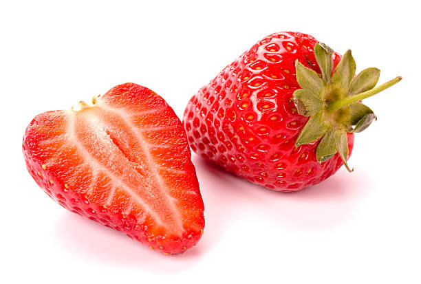 istock Fresh strawberries, isolated on white background 157329167