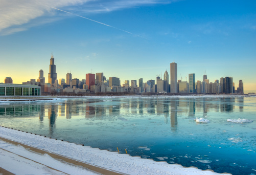 Winter View of the Chicago Skyline