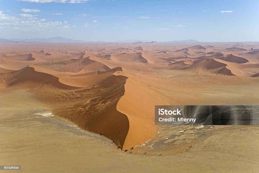 45 Sossusvlei in der Wüste Dünen Sand Dunes (Luftaufnahme - Lizenzfrei Luftaufnahme Stock-Foto