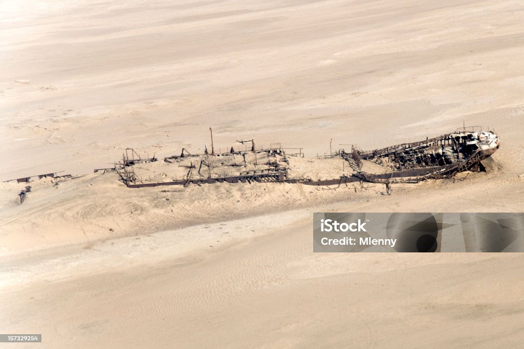 Naufrage Dans Le Désert de Namibie côte des squelettes (vue aérienne - Photo de Côte des Squelettes libre de droits