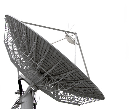 A large satellite antennae.