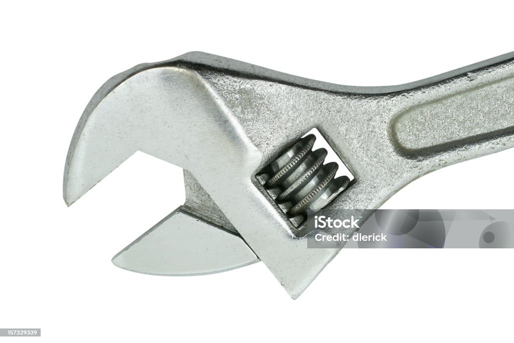 Verstellbarer Schraubenschlüssel Mit clipping path - Lizenzfrei Clipping Path Stock-Foto