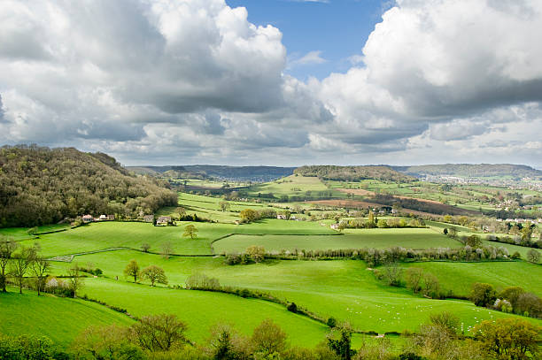 istock Beautiful Rolling Landscape In The Cotswolds, England 157329837