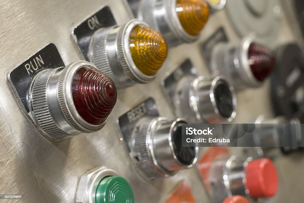 Maschine Control Panel - Lizenzfrei Bedienungsknopf Stock-Foto