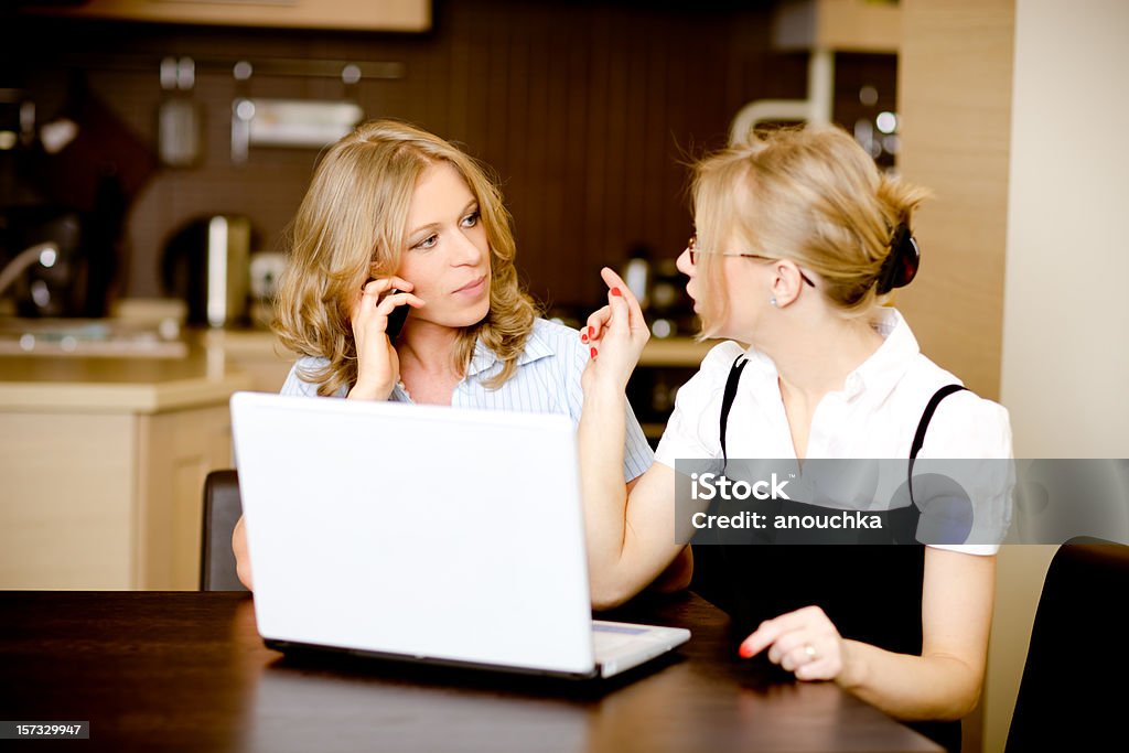 Young Women working using laptop 20-29 Years Stock Photo