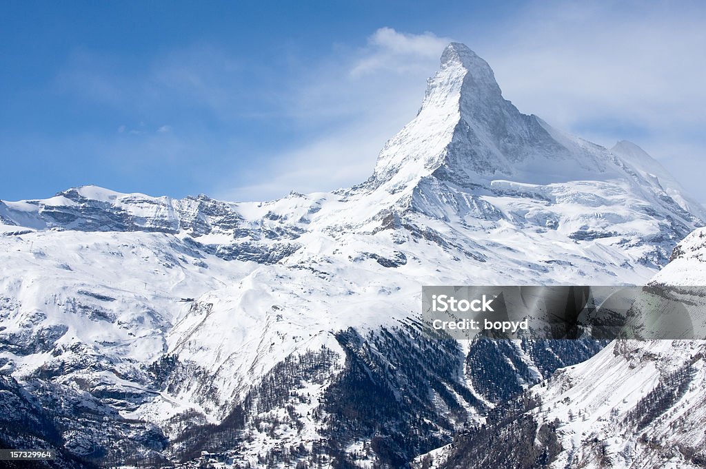 Matterhorn en hiver - Photo de Alpes européennes libre de droits