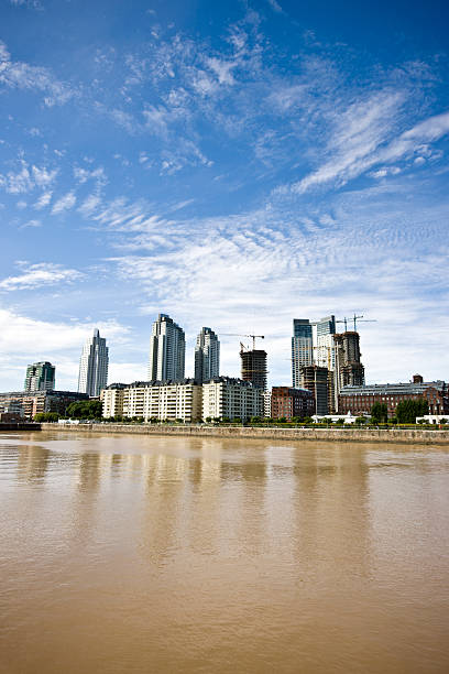 Buenos Aires, Puerto Madero Skyline on a sunny summer day, Argentina, South America.