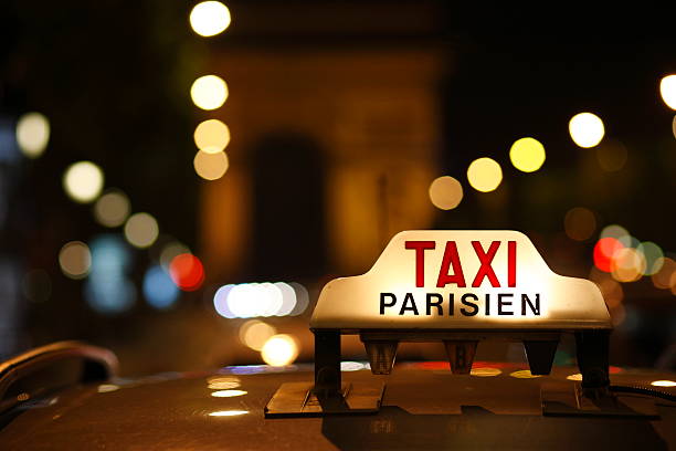 Paris Taxi stock photo