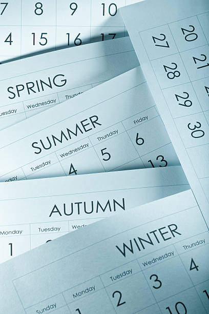 istock Four seasons as told by a calendar 157330205