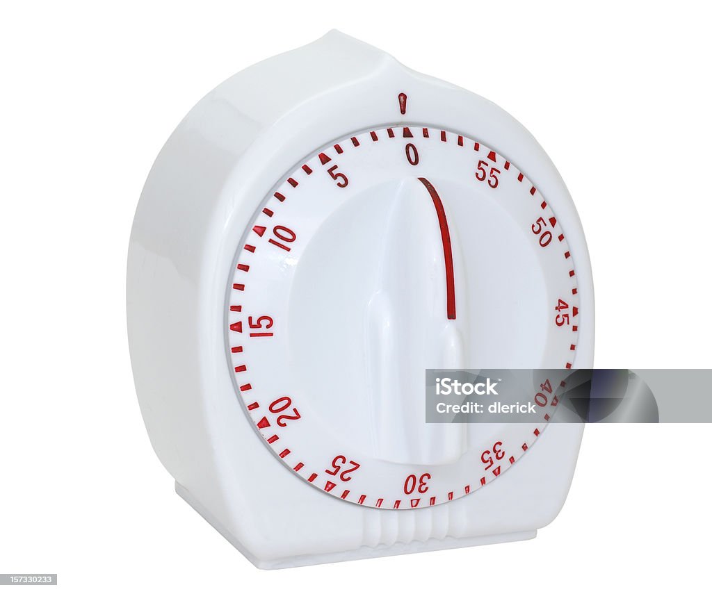 minute timer with clipping path  Clipping Path Stock Photo