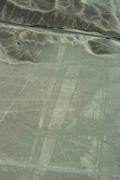 istock Nazca geoglyph lines figures Pan-American Highway with semi trucks Peru 157330449