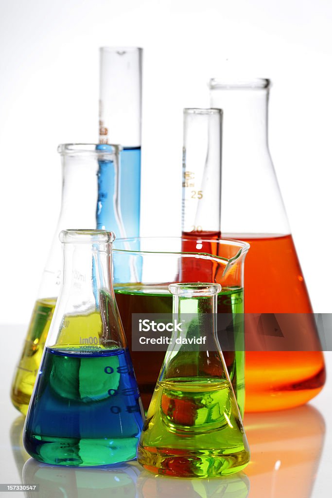 Scienza colorate - Foto stock royalty-free di Becher
