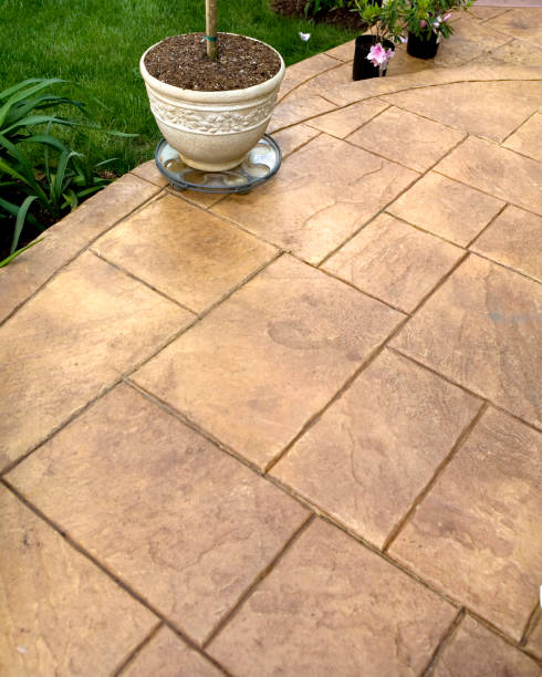 istock Stamped Concrete Patio 157330942