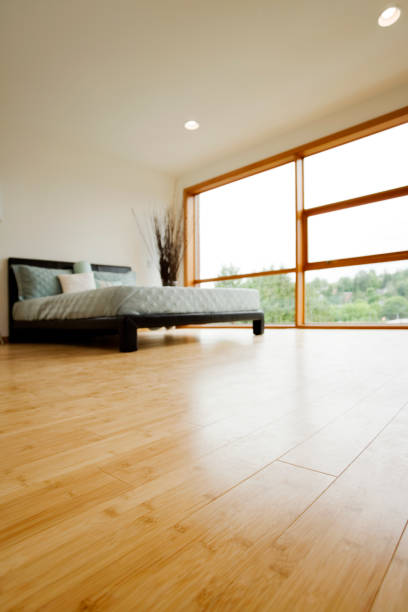 istock Modern Bedroom with Hardwood Floors 157331028