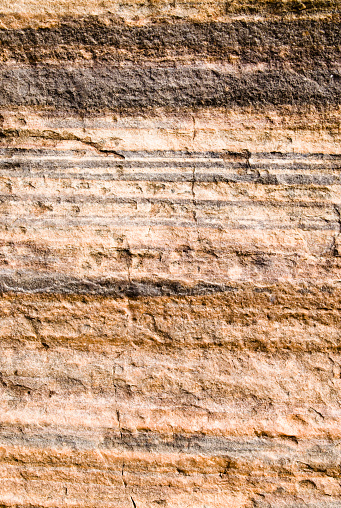 A cliff face showing rock strata.