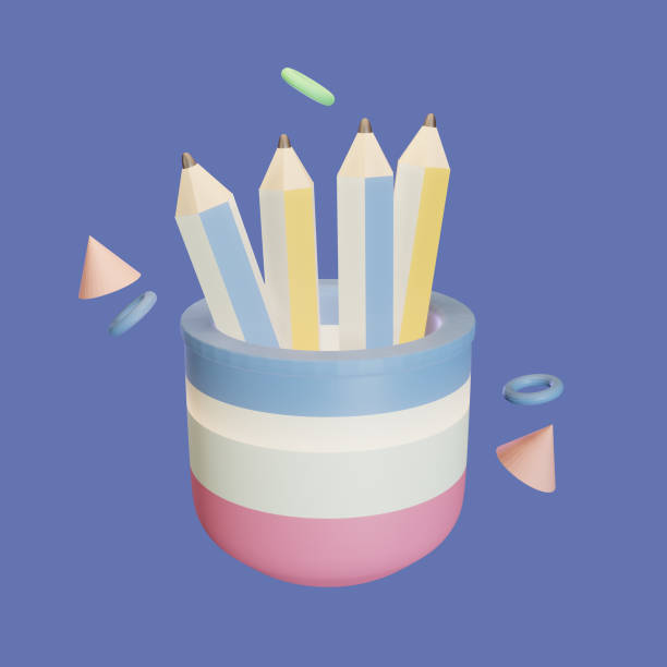 istock 3D icon back to pencils rendered isolated on the colored background 1573317400
