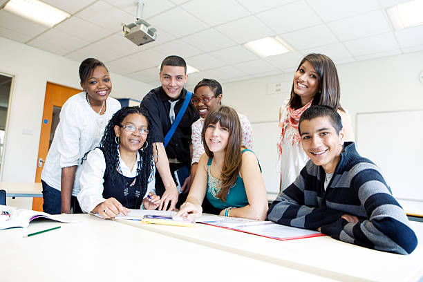 istock further education: diverse classroom scene with teenagers and their teacher 157331831