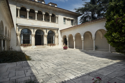 Interior of The Palace of the Grand Master of the Knights of Rhodes Greece on a Sunny Day