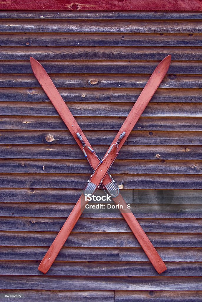 木製のスキー - スキー板のロイヤリティフリーストックフォト