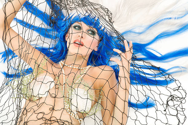 istock Mermaid Trapped in Fishing Net 157332902