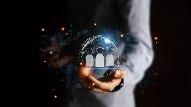 istock Management of business concepts, HR, human resources, global structured relationship management. human resources HR Management recruitment concept 1573329286
