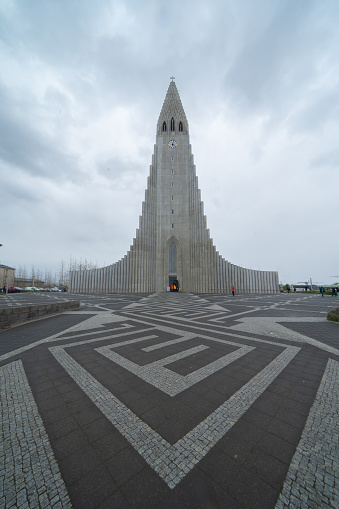 Hallgrímskirkja church in Iceland. Landmark.