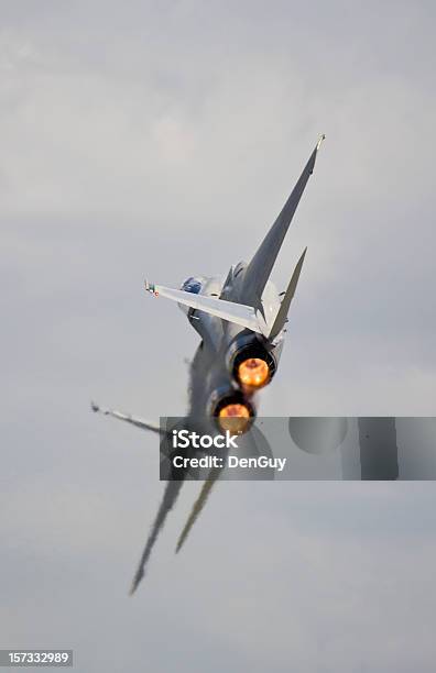 Usaf F15 Eagle Fighter Makes Turn In Afterburners Stock Photo - Download Image Now - Fighter Plane, Aggression, Air Vehicle