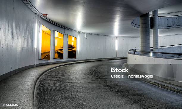 Parking Garage Driveway Stock Photo - Download Image Now - Advertisement, Concrete, Dark