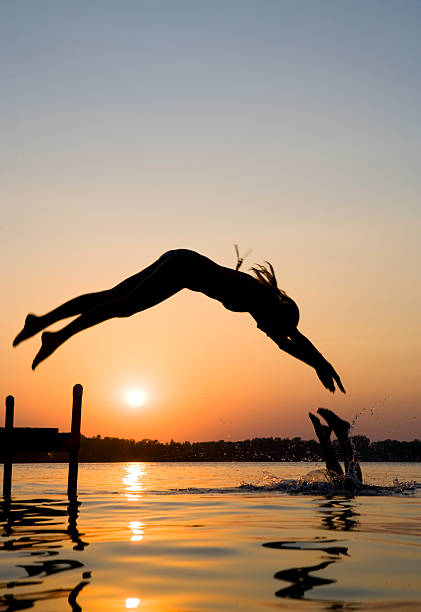 istock Swimming up at  the lake. 157333154