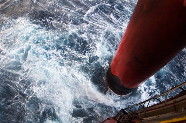 istock rough sea at oil rig 157333351