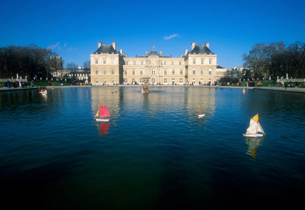 Gardens of Luxembourg in Paris. France.