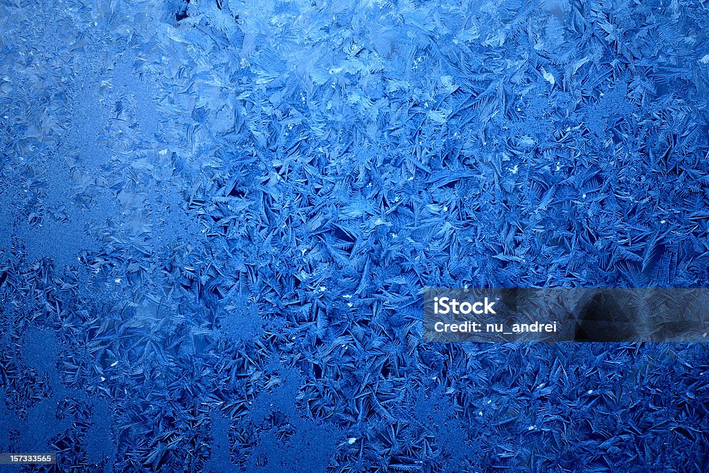Frosty pattern Frosty natural pattern on winter window Ice Crystal Stock Photo