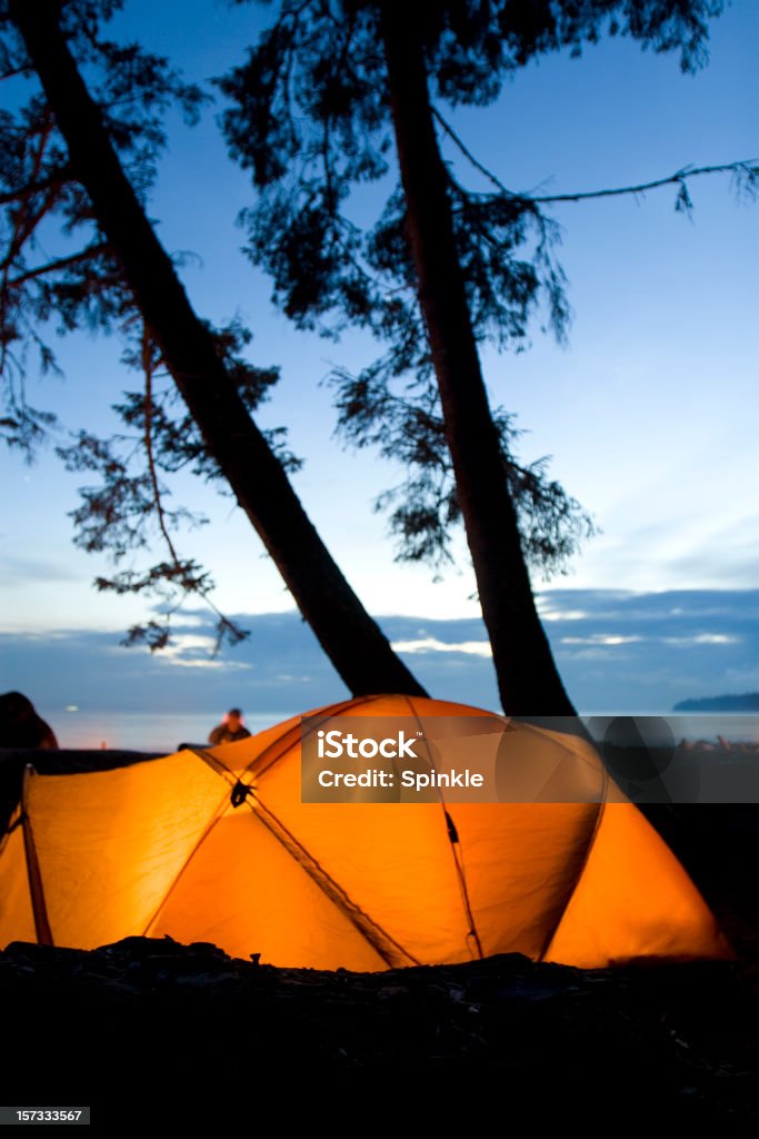 Camping  Back Lit Stock Photo