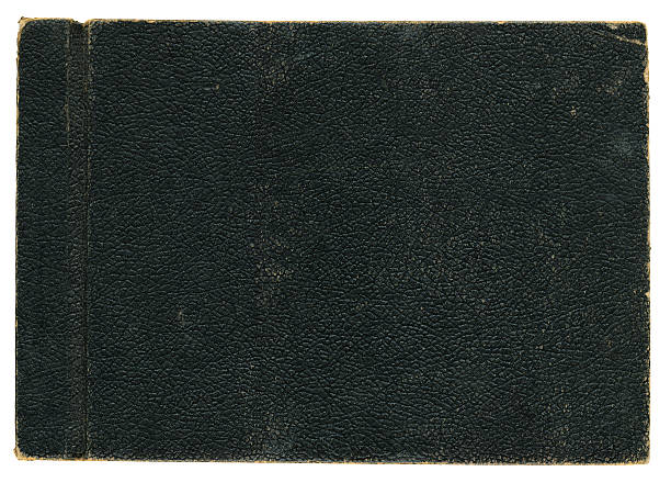 Vintage Photo Album Back Cover XXXL old black leather photo album stock pictures, royalty-free photos & images
