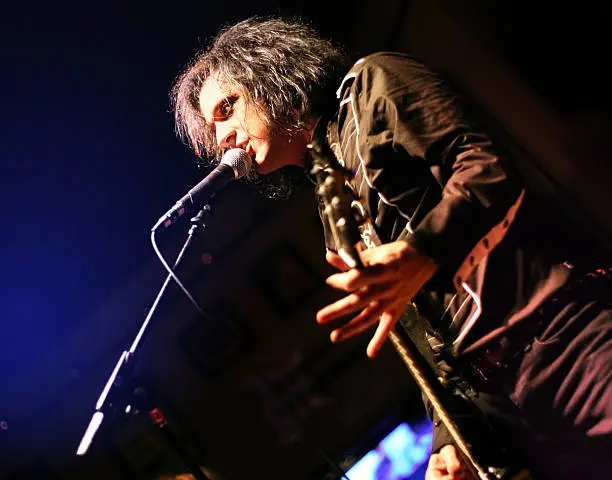 A rock musician performing live.