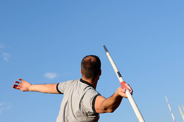 istock Javelin thrower in the action 157334172