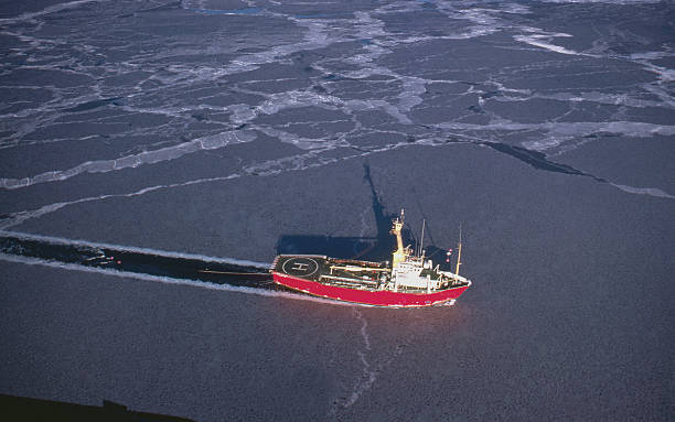 Marine Seismic in Canada's Arctic stock photo