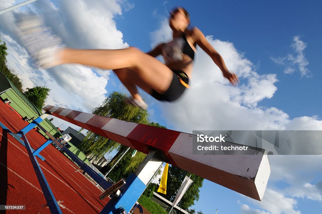 Steeplechase расы - Стоковые фото Бег с препятствиями - соревнование в беге роялти-фри