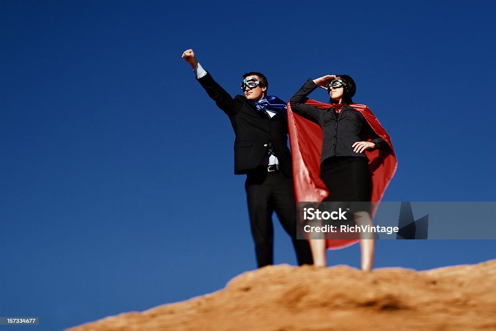 Dynamic Duo This business duo is ready to take on any challenge thrown their way. Utah RedRockalypse 2. Superhero Stock Photo