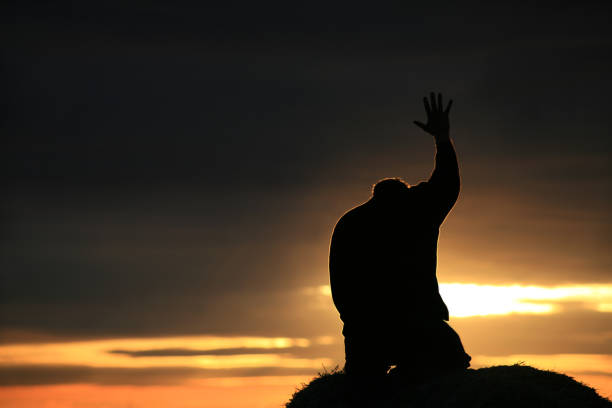 istock Silhouette of a Man Seeking God 157334831