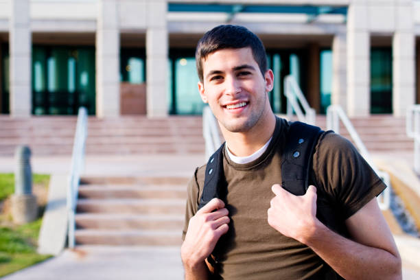 istock Portrait of Young Man and College Student 157334902