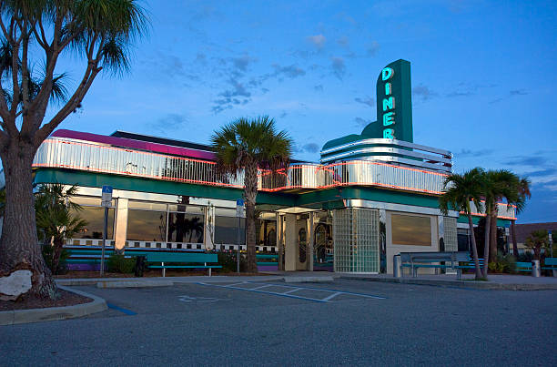 istock 1950s Style Roadside Diner in Florida at Dawn 157334952