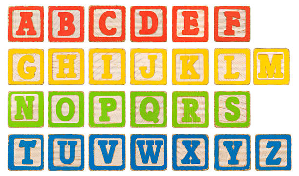 alphabet de blocs xxl - bébé cubes photos et images de collection