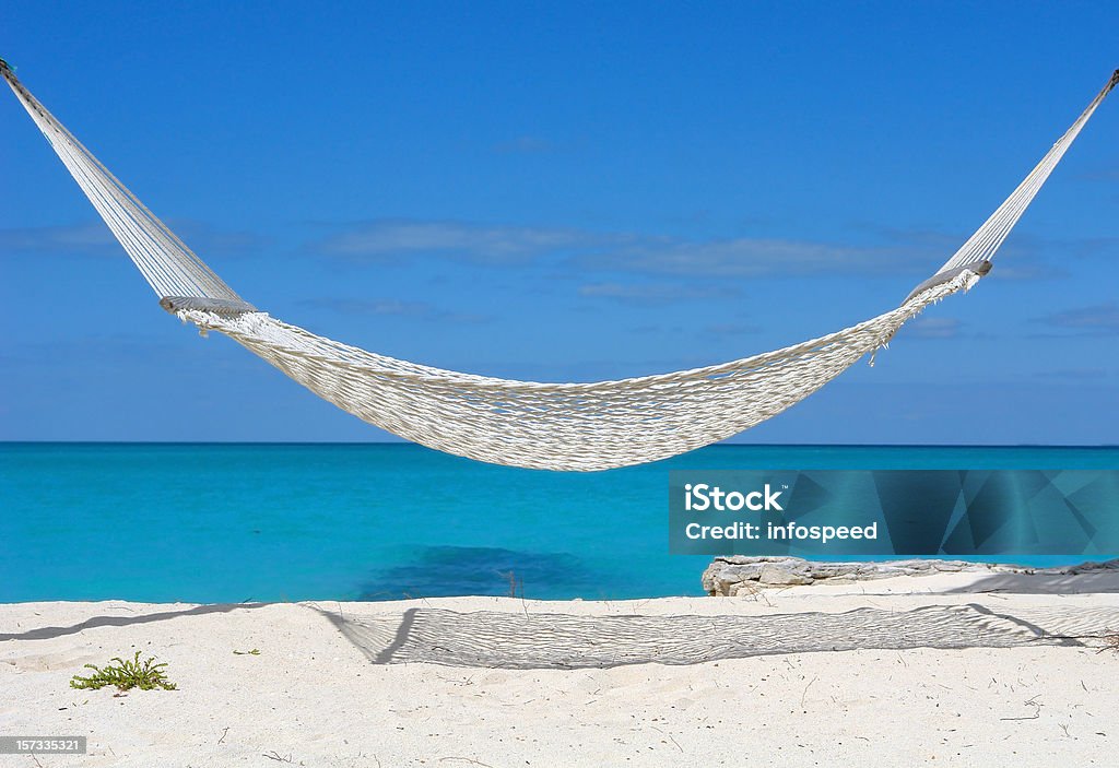 Hängematte am Strand - Lizenzfrei Bahamas Stock-Foto