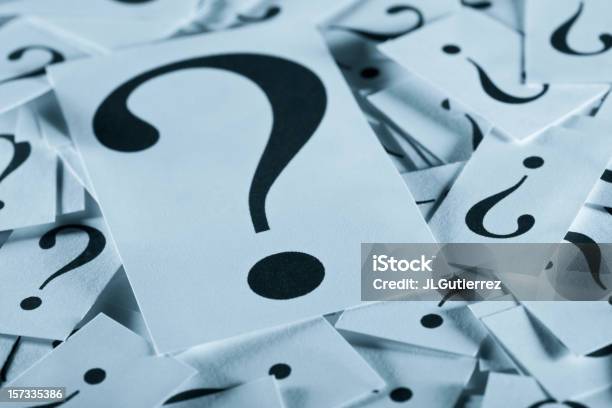 Questions Stock Photo - Download Image Now - Blue, Question Mark, Asking